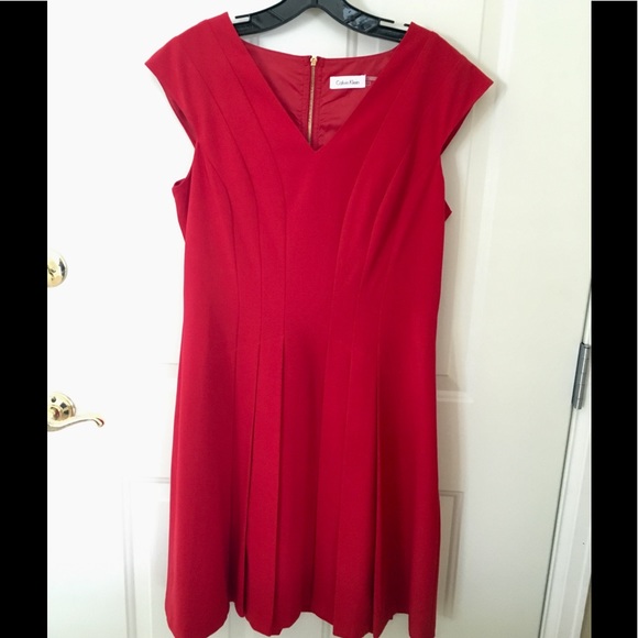 Like new C K red dress sleeveless sz 12 - Picture 1 of 4